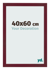 Bilderrahmen 40x60 cm Weinrot Gewischt MDF Bologna Vorne Messe | Yourdecoration.at