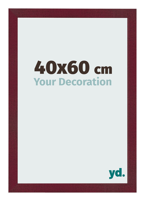 Bilderrahmen 40x60 cm Weinrot Gewischt MDF Bologna Vorne Messe | Yourdecoration.at
