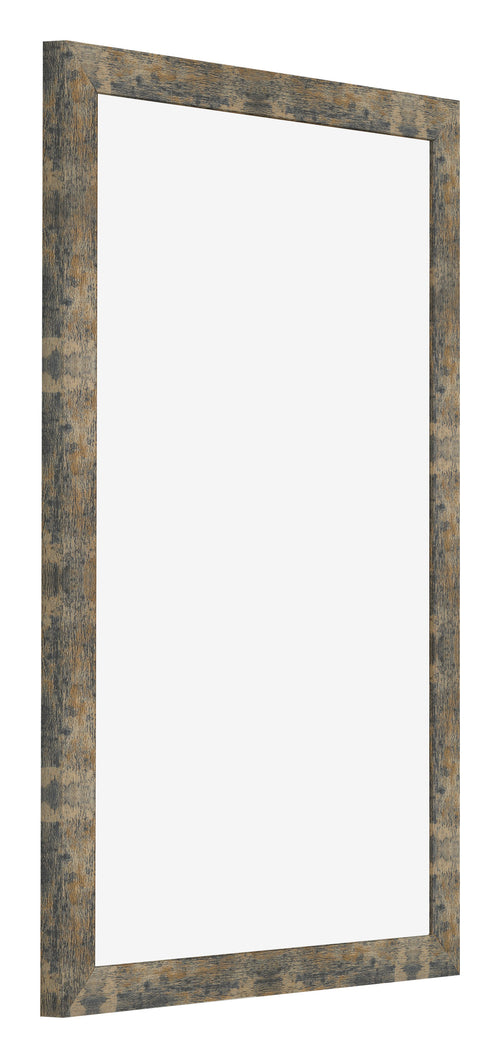 Bilderrahmen 40x60cm Blau Gold Meliert MDF Bologna Vorne Schrag | Yourdecoration.at