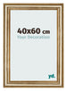 Bilderrahmen 40x60cm Gold Antik MDF Lazio Vorne Messe | Yourdecoration.at