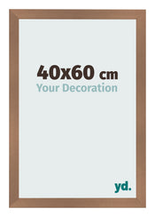 Bilderrahmen 40x60cm Kupfer Dekor MDF Bologna Vorne Messe | Yourdecoration.at