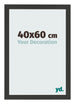 Bilderrahmen 40x60cm Schwarz Gemasert MDF Bologna Vorne Messe | Yourdecoration.at
