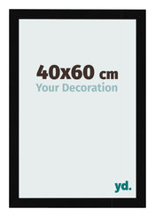 Bilderrahmen 40x60cm Schwarz Hochglanz MDF Bologna Vorne Messe | Yourdecoration.at