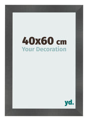 Bilderrahmen 40x60cm Schwarz Silber Poliert MDF Pisa Vorne Messe | Yourdecoration.at