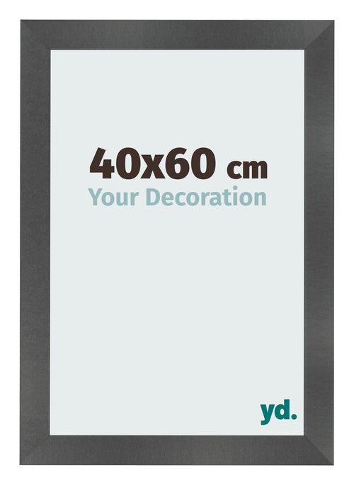 Bilderrahmen 40x60cm Schwarz Silber Poliert MDF Pisa Vorne Messe | Yourdecoration.at