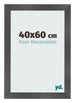 Bilderrahmen 40x60cm Schwarz Silber Poliert MDF Pisa Vorne Messe | Yourdecoration.at