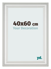 Bilderrahmen 40x60cm Weiss Gewischt MDF Lazio Vorne Messe | Yourdecoration.at