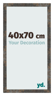 Bilderrahmen 40x70 cm Oxidiertes Metall MDF Bologna Vorne Messe | Yourdecoration.at