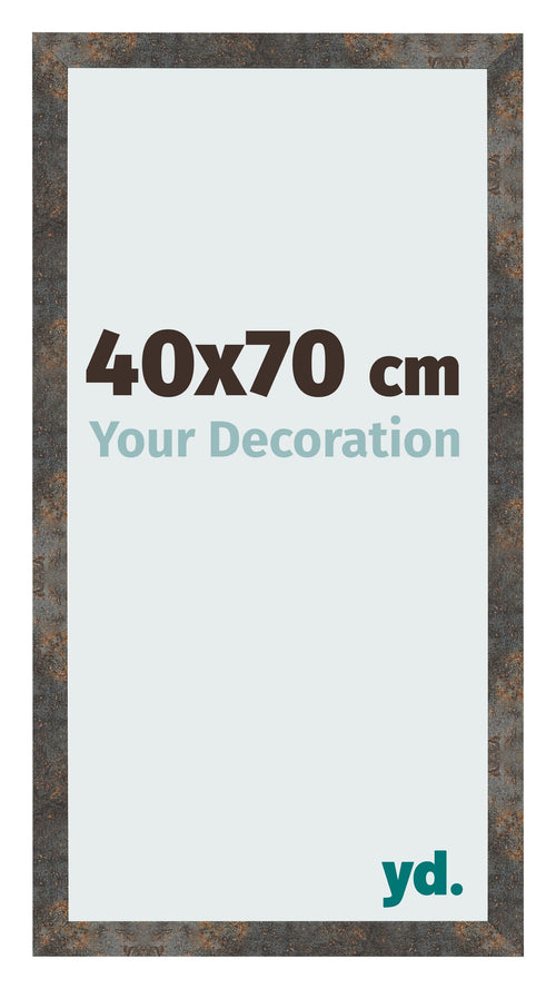 Bilderrahmen 40x70 cm Oxidiertes Metall MDF Bologna Vorne Messe | Yourdecoration.at