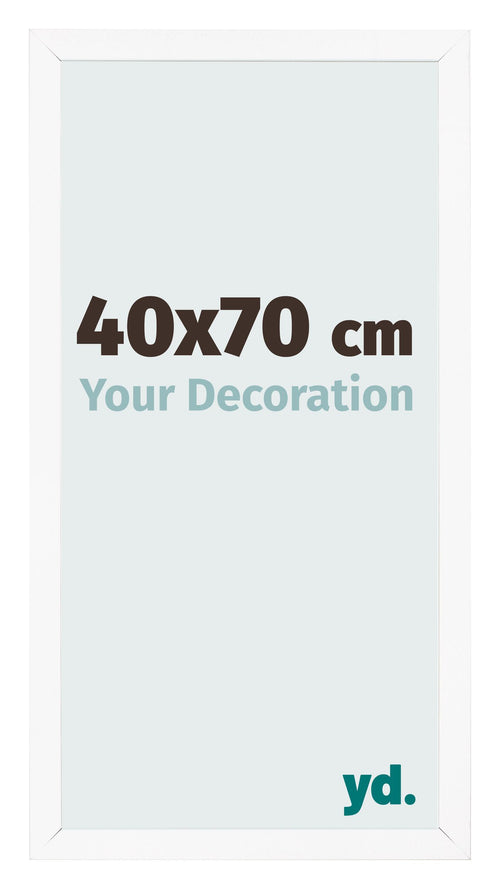 Bilderrahmen 40x70 cm Weiss Matt MDF Bologna Vorne Messe | Yourdecoration.at