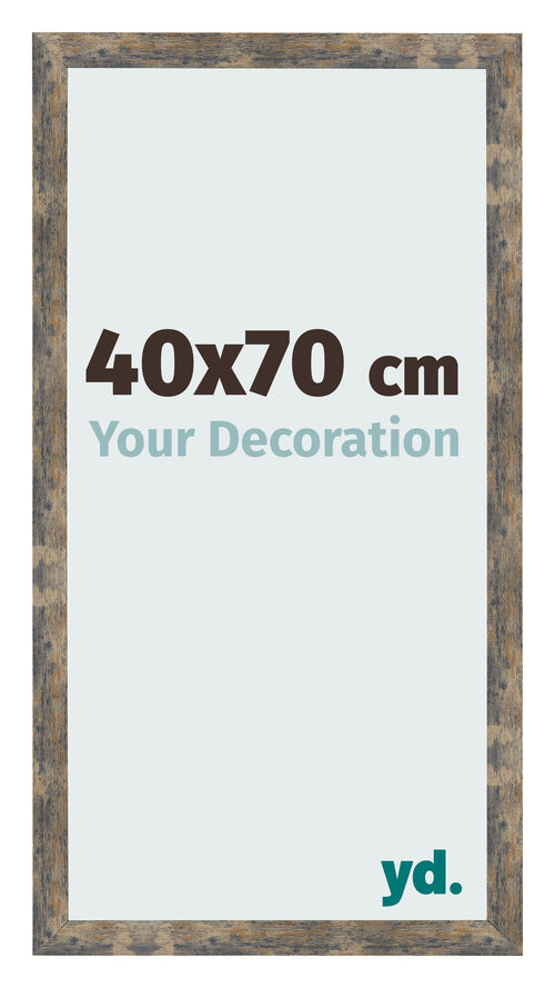 Bilderrahmen 40x70cm Blau Gold Meliert MDF Bologna Vorne Messe | Yourdecoration.at
