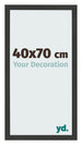 Bilderrahmen 40x70cm Schwarz Gemasert MDF Bologna Vorne Messe | Yourdecoration.at