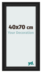 Bilderrahmen 40x70cm Schwarz Gemasert MDF Lazio Vorne Messe | Yourdecoration.at