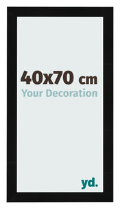 Bilderrahmen 40x70cm Schwarz Silber Poliert MDF Pisa Vorne Messe | Yourdecoration.at