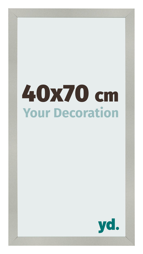 Bilderrahmen 40x70cm Silber Matt MDF Bologna Vorne Messe | Yourdecoration.at