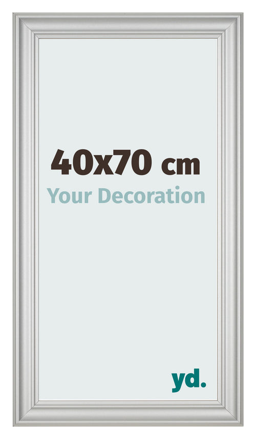 Bilderrahmen 40x70cm Silber Matt MDF Lazio Vorne Messe | Yourdecoration.at
