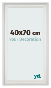 Bilderrahmen 40x70cm Weiss Gewischt MDF Lazio Vorne Messe | Yourdecoration.at
