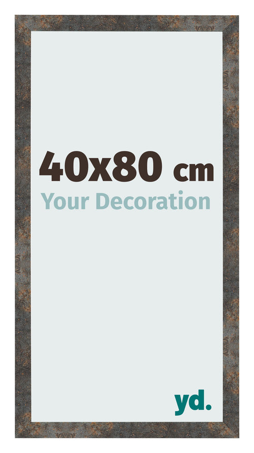 Bilderrahmen 40x80 cm Oxidiertes Metall MDF Bologna Vorne Messe | Yourdecoration.at