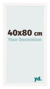 Bilderrahmen 40x80 cm Weiss Hochglanz MDF Bologna Vorne Messe | Yourdecoration.at
