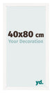 Bilderrahmen 40x80 cm Weiss Hochglanz MDF Bologna Vorne Messe | Yourdecoration.at