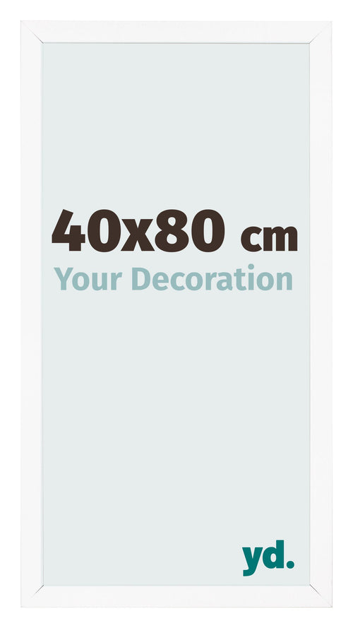 Bilderrahmen 40x80 cm Weiss Matt MDF Bologna Vorne Messe | Yourdecoration.at