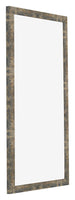 Bilderrahmen 40x80cm Blau Gold Meliert MDF Bologna Vorne Schrag | Yourdecoration.at