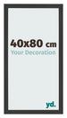 Bilderrahmen 40x80cm Schwarz Gemasert MDF Bologna Vorne Messe | Yourdecoration.at
