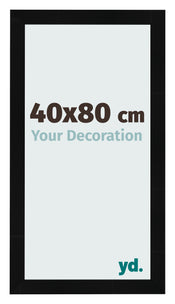 Bilderrahmen 40x80cm Schwarz Silber Poliert MDF Pisa Vorne Messe | Yourdecoration.at