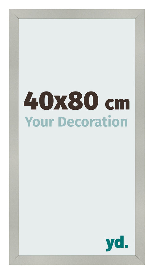 Bilderrahmen 40x80cm Silber Matt MDF Bologna Vorne Messe | Yourdecoration.at