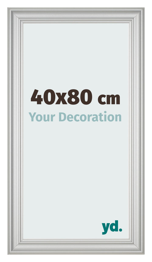 Bilderrahmen 40x80cm Silber Matt MDF Lazio Vorne Messe | Yourdecoration.at