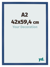 Bilderrahmen 42x59 4 cm A2 Dunkelblau MDF Bologna Vorne Messe | Yourdecoration.at