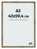 Bilderrahmen 42x59 4 cm A2 Metall Vintage MDF Bologna Vorne Messe | Yourdecoration.at