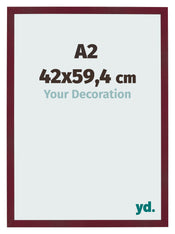 Bilderrahmen 42x59 4 cm A2 Weinrot Gewischt MDF Bologna Vorne Messe | Yourdecoration.at