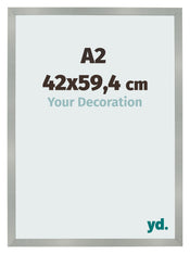 Bilderrahmen 42x59 4cm A2 Aluminium Gebürstet MDF Bologna Vorne Messe | Yourdecoration.at