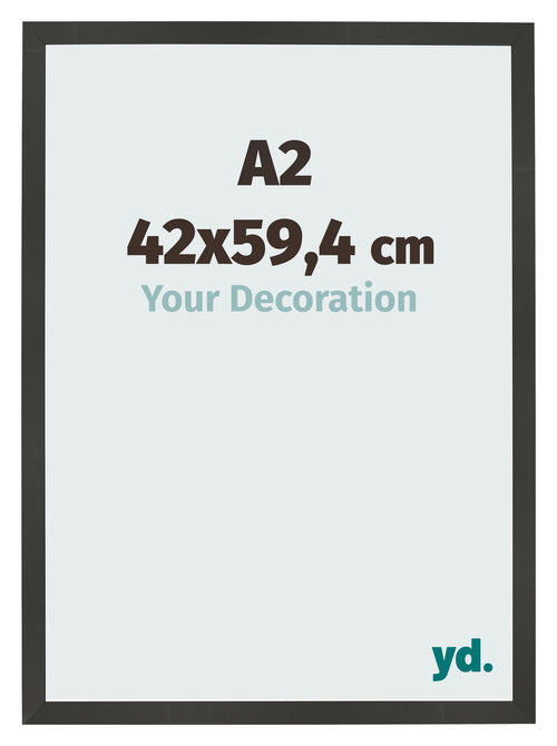 Bilderrahmen 42x59 4cm A2 Antrazit MDF Bologna Vorne Messe | Yourdecoration.at