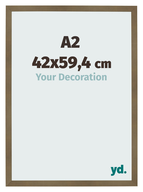 Bilderrahmen 42x59 4cm A2 Bronze Dekor MDF Bologna Vorne Messe | Yourdecoration.at