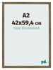 Bilderrahmen 42x59 4cm A2 Bronze Dekor MDF Bologna Vorne Messe | Yourdecoration.at