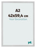 Bilderrahmen 42x59 4cm A2 Edelstahl MDF Bologna Vorne Messe | Yourdecoration.at