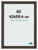 Bilderrahmen 42x59 4cm A2 Eiche Dunkel MDF Lazio Vorne Messe | Yourdecoration.at