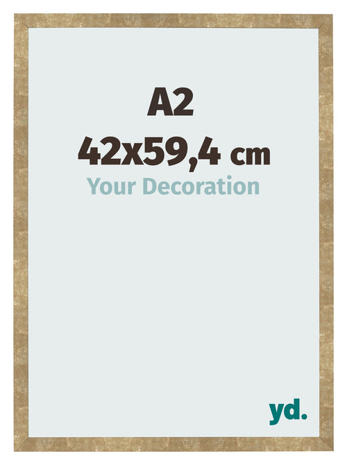Bilderrahmen 42x59 4cm A2 Gold Antik MDF Bologna Vorne Messe | Yourdecoration.at