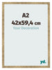 Bilderrahmen 42x59 4cm A2 Gold Antik MDF Bologna Vorne Messe | Yourdecoration.at