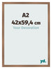 Bilderrahmen 42x59 4cm A2 Kupfer Dekor MDF Bologna Vorne Messe | Yourdecoration.at
