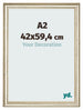 Bilderrahmen 42x59 4cm A2 Metallglanz MDF Lazio Vorne Messe | Yourdecoration.at