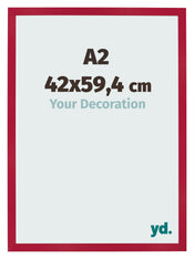 Bilderrahmen 42x59 4cm A2 Rot MDF Bologna Vorne Messe | Yourdecoration.at