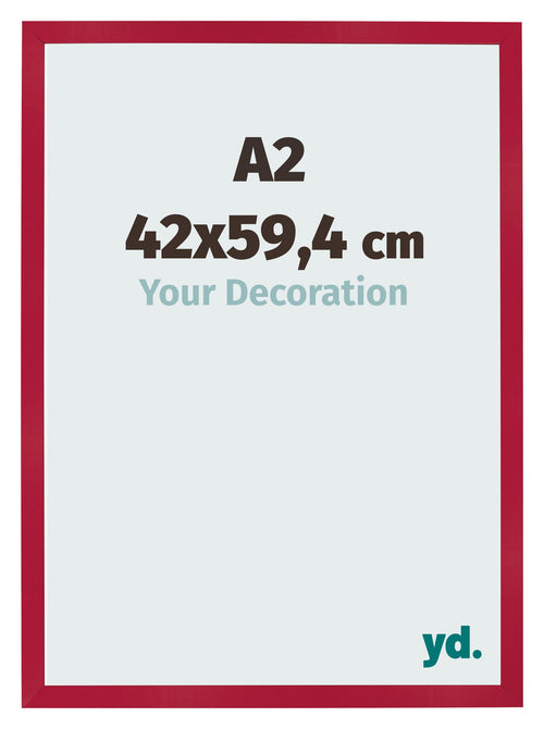 Bilderrahmen 42x59 4cm A2 Rot MDF Bologna Vorne Messe | Yourdecoration.at
