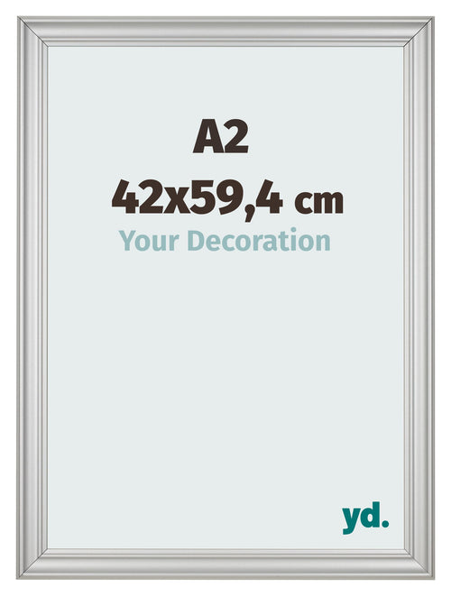 Bilderrahmen 42x59 4cm A2 Silber Matt MDF Lazio Vorne Messe | Yourdecoration.at