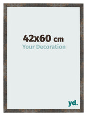 Bilderrahmen 42x60 cm Oxidiertes Metall MDF Bologna Vorne Messe | Yourdecoration.at