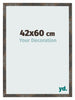 Bilderrahmen 42x60 cm Oxidiertes Metall MDF Bologna Vorne Messe | Yourdecoration.at