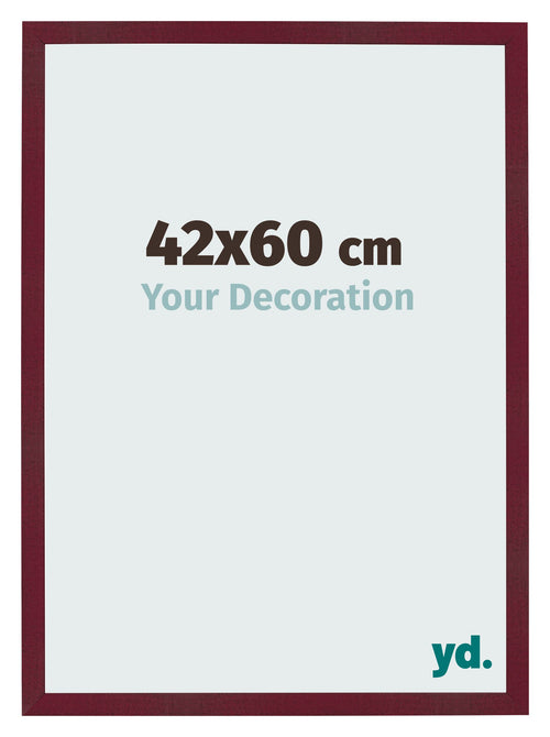 Bilderrahmen 42x60 cm Weinrot Gewischt MDF Bologna Vorne Messe | Yourdecoration.at