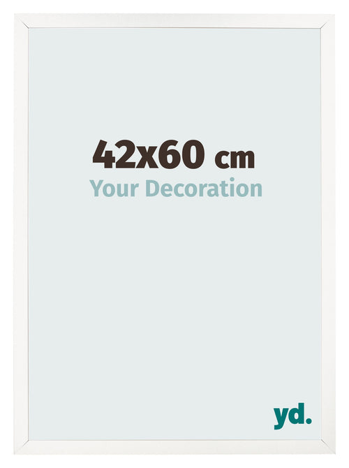 Bilderrahmen 42x60 cm Weiss Hochglanz MDF Bologna Vorne Messe | Yourdecoration.at